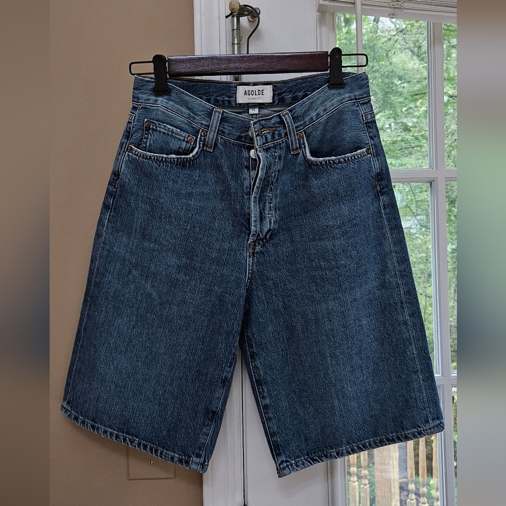 Agolde Denim Bermuda Jeans Shorts Jorts Cotton